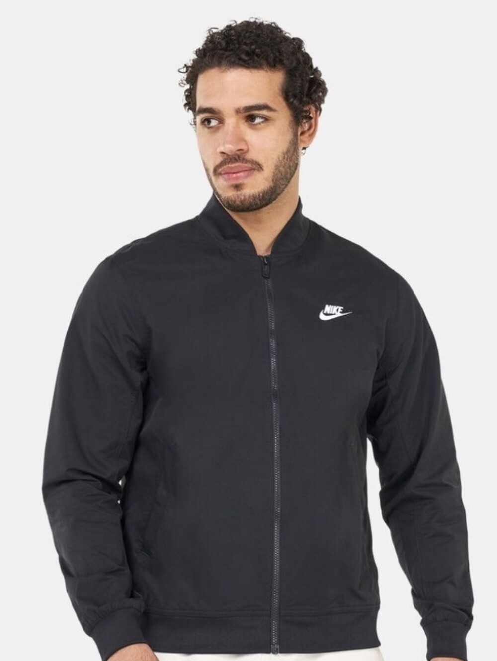 Nike Black Jacket White Swoosh Logo Windrunner Streetwear Athleisure XXL